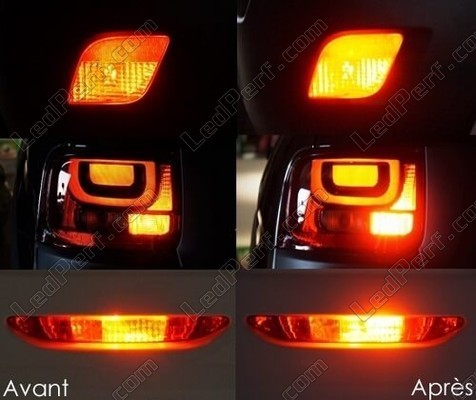 rear fog light LED for Audi A4 B9 before and after