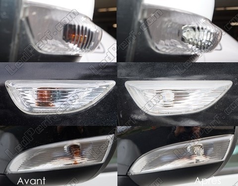 Side-mounted indicators LED for Citroen Némo before and after
