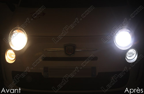 FIAT 500 C 55 W Super White XENON HID Low Dip Beam Lumineuse Lampe Bulbs Pair