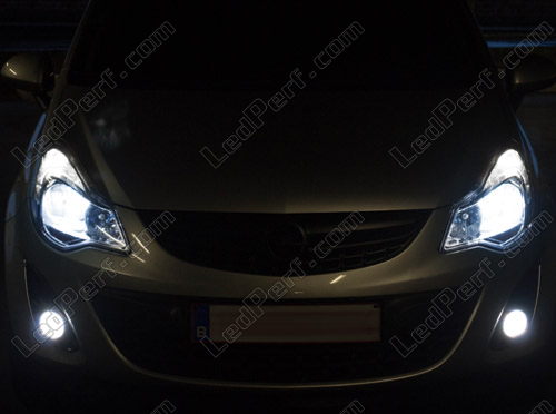 Opel Corsa D front headlights led Sonar black