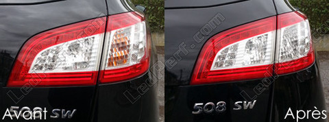 Rear light chrome indicators LED for Peugeot 508