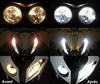 xenon white sidelight bulbs LED for Aprilia SR Motard 125 before and after