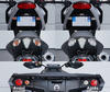 Rear indicators LED for Buell X1 Lightning before and after