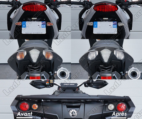Rear indicators LED for Can-Am F3 et F3-S before and after