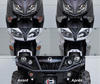Front indicators LED for Gilera Nexus 500 (2002 - 2005) before and after