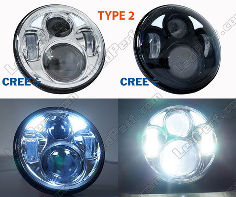 Harley-Davidson Wide Glide 1584 - 1690 Type 2 Motorcycle headlight LED with Daytime running lights