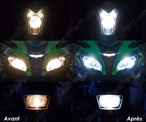 LED dipped beam and main-beam headlights LED for Kawasaki KFX 450 R