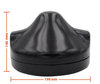 Black round headlight for 7 inch full LED optics of Kawasaki VN 900 Classic Dimensions