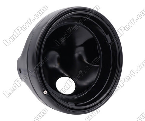 round satin black headlight for adaptation on a Full LED look on Kawasaki VN 900 Classic