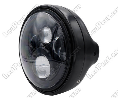 Example of headlight and black LED optic for Moto-Guzzi V11 Sport Ballabio