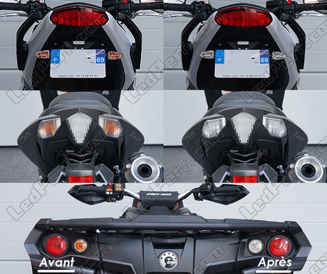 Rear indicators LED for Suzuki V-Strom 650 (2017 - 2023) before and after