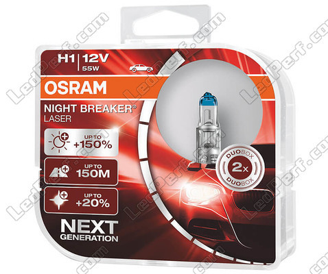 Pack of 2 Bulbs H1 Osram Night Breaker Laser + 150% - 64150NL-HCB