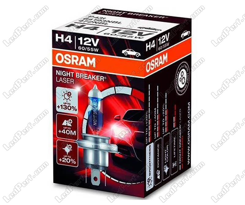 H4 Osram Night Breaker Laser Bulb + 130% Single