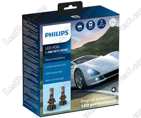 H16 LED Bulbs Kit PHILIPS Ultinon Pro9100 +350% 5800K - LUM11366U91X2