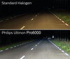 Comparison Philips ULTINON Pro6000 H4 LED Bulbs versus original halogen bulbs