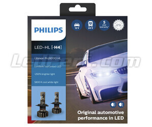H4 LED Bulbs Kit PHILIPS Ultinon Pro9000 +250% 5800K - 11342U90CWX2