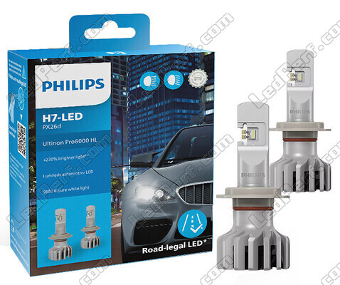 Philips ULTINON Pro6000 H7 LED Bulbs Kit Approved - 11972U6000X2