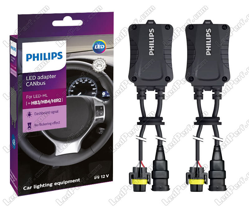 Philips LED Canbus Adapter H4 H7 H8 H11 H16 HB3 HB4 HIR2 T10 T20 S25 9005  9006 9012 Car Lamps Decoder Warning Canceller, Pair
