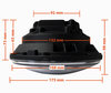 Black Full LED Motorcycle Optics for Round Headlight 7 Inch - Type 4 Dimensions