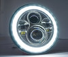 Chrome Full LED Motorcycle Optics for Round Headlight 7 Inch - Type 5 Angel Eye