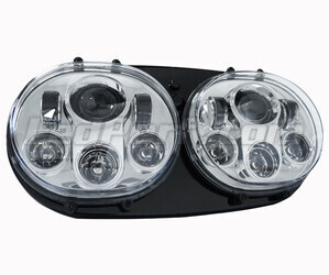 Full LED Optics for Harley Davidson Road Glide Motorcycle (1998-2014) - Chrome Double Optics