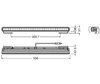 Schematic of the Dimensions for the Osram LEDriving® LIGHTBAR SX500-CB LED bar