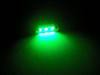 green 39mmCeiling Light festoon LED, Trunk, glove box, licence plate - C7W