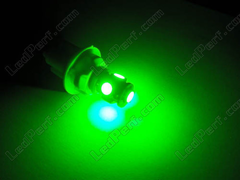 T10 W5W Xtrem Green xenon effect LED bulb