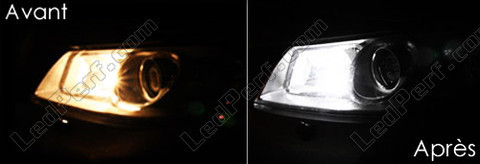xenon white W5W T10 LED sidelight bulbs - Renault Megane 2