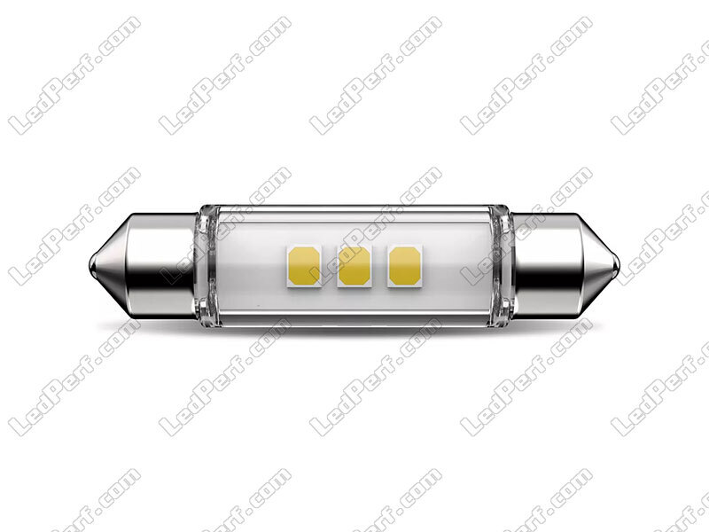 LED festoon bulb C10W 43mm Philips Ultinon Pro6000 Warm White 4000K -  11866WU60X1 - 12V