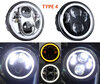 Type 4 LED headlight for Vespa LXV 50 - Round motorcycle optics approved
