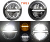 Type 5 LED headlight for Vespa LXV 125 - Round motorcycle optics approved