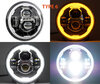 Type 6 LED headlight for Harley-Davidson Street Glide 1584 - Round motorcycle optics approved