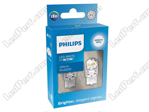 2x LED bulbs Philips W21W Ultinon PRO6000 - White 6000K - T20 - 11065CU60X2