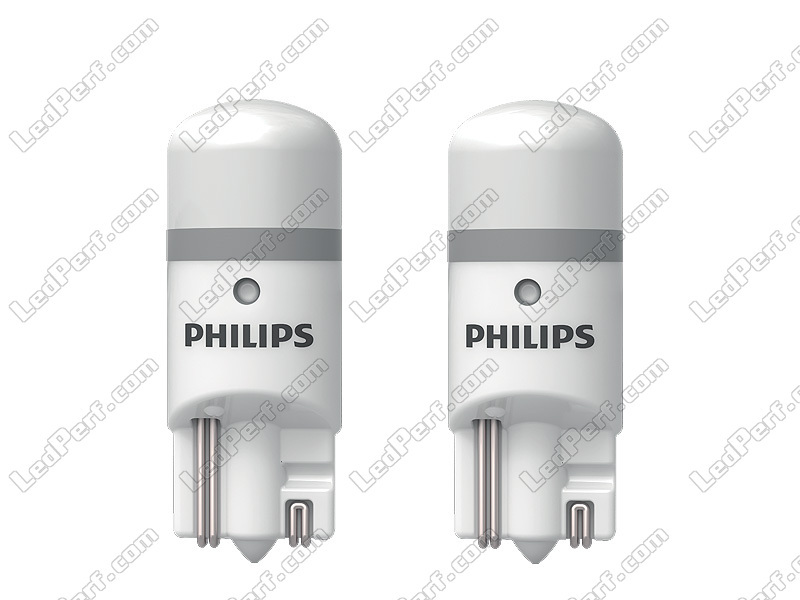 2x Philips W5W Ultinon PRO6000 LED Bulbs - 12V - 6000K - Approved