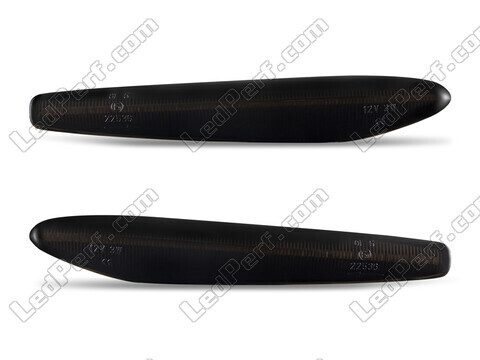 Front view of the dynamic LED side indicators for Alfa Romeo Spider - Smoked Black Color