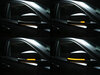 Different stages of the scrolling light of Osram LEDriving® dynamic turn signals for BMW Serie 2 (F22) side mirrors