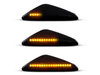 Lighting of the black dynamic LED side indicators for BMW X6 (E71 E72)