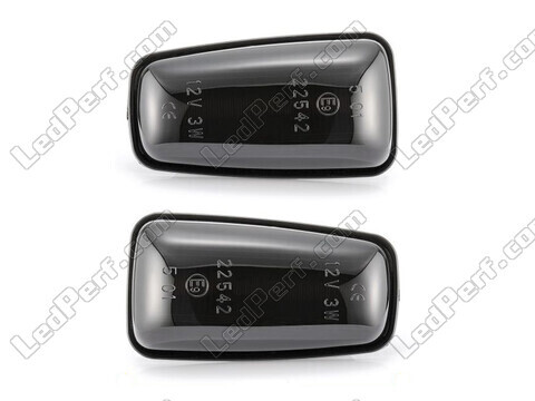 Front view of the dynamic LED side indicators for Citroen Xantia - Smoked Black Color