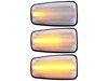 Lighting of the transparent sequential LED turn signals for Citroen Xsara