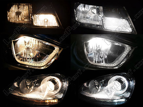 Comparison of low beam Xenon Effect of Dodge Challenger before and after modification
