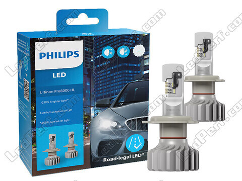 Philips LED bulbs packaging for Fiat Grande Punto / Punto Evo - Ultinon PRO6000 approved