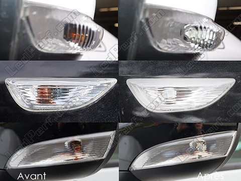 Side-mounted indicators LED for Ford Puma II before and after