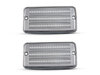 Front view of the sequential LED turn signals for Jeep Wrangler II (TJ) - Transparent Color