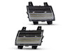 Front view of the sequential LED turn signals for Jeep  Wrangler IV (JL) - Transparent Color