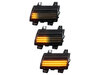 Lighting of the black dynamic LED side indicators for Jeep  Wrangler IV (JL)