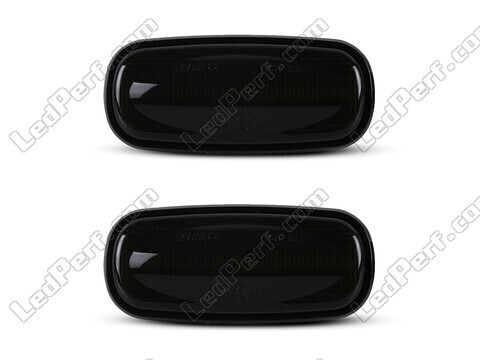 Front view of the dynamic LED side indicators for Land Rover Defender - Smoked Black Color