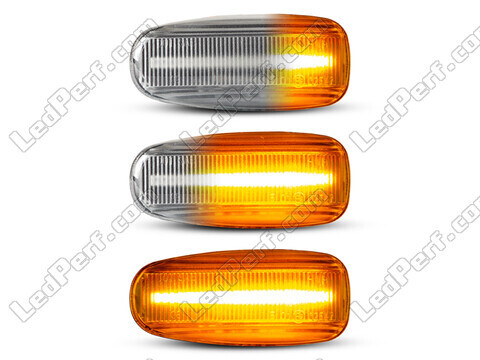 Lighting of the transparent sequential LED turn signals for Mercedes CLK (W208)