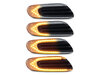 Lighting of the transparent sequential LED turn signals for Mini Convertible IV (F57)
