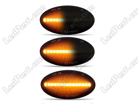 Lighting of the black dynamic LED side indicators for Mini Cooper II (R50 / R53)